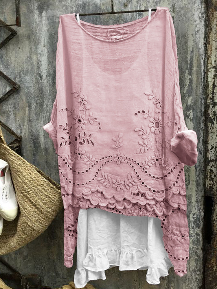 Evelyn™ Dual-Hem Printed Blouse