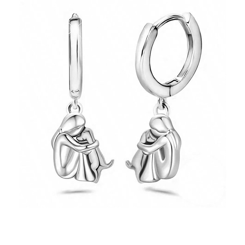 Hug Pendant Necklace with Bonus Earrings