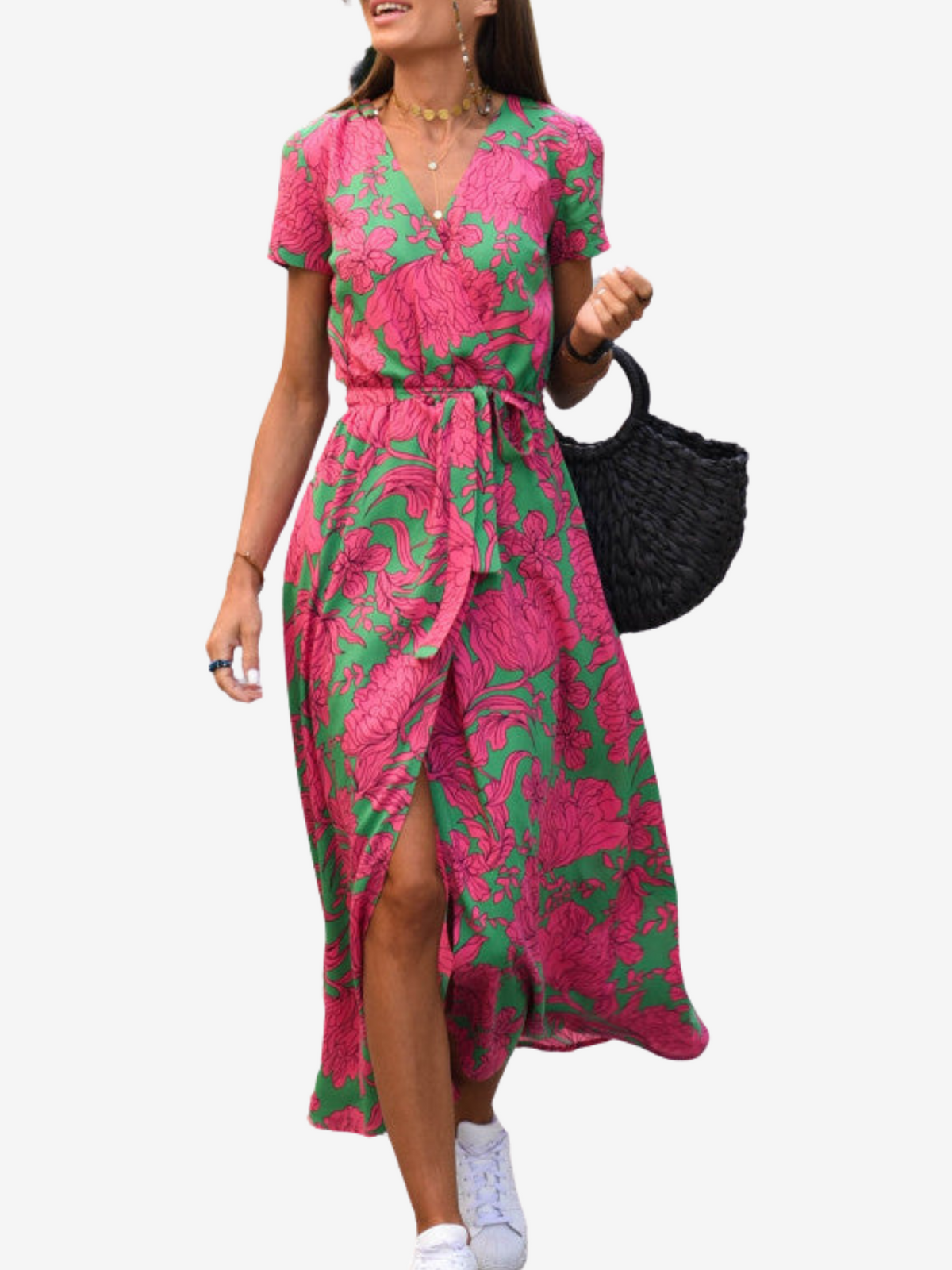 Flossie™ Chic Waist-Defining Dress