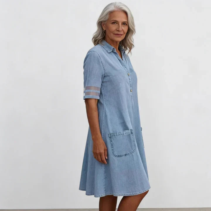 Brittany | Robe en jean qui met la silhouette en valeur