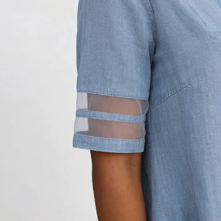 Brittany | Robe en jean qui met la silhouette en valeur