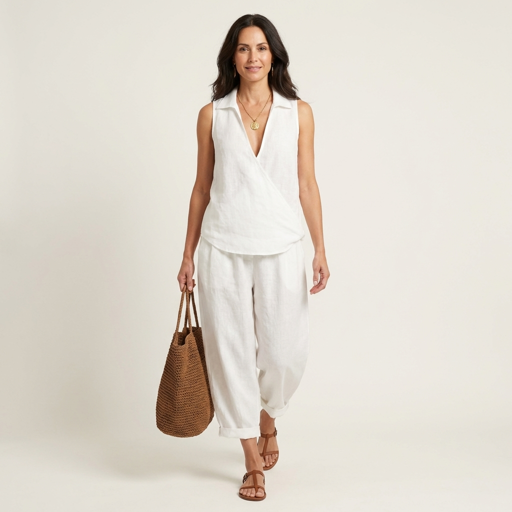 Twila | Wrap-Top & Wide-Leg Set