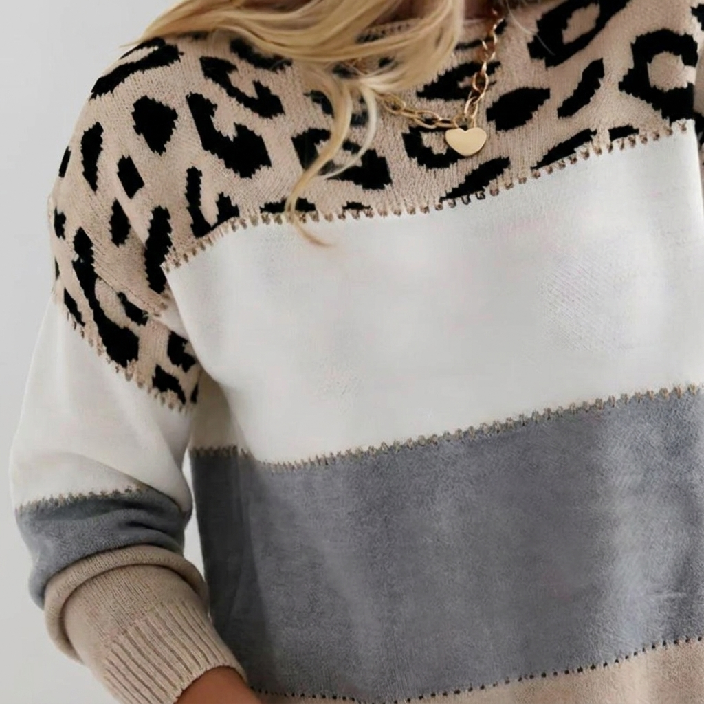 Pascaline | Leopard Print Casual Jumper