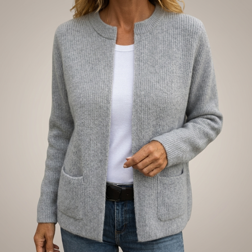 FONTAINE | GILET EN TRICOT À FERMETURE ÉCLAIR POUR FEMMES
