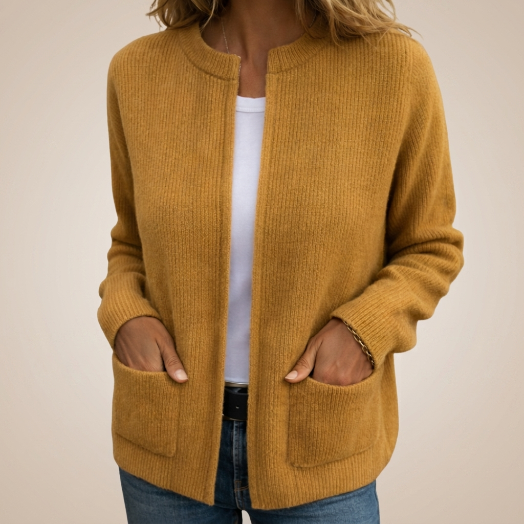 FONTAINE | GILET EN TRICOT À FERMETURE ÉCLAIR POUR FEMMES