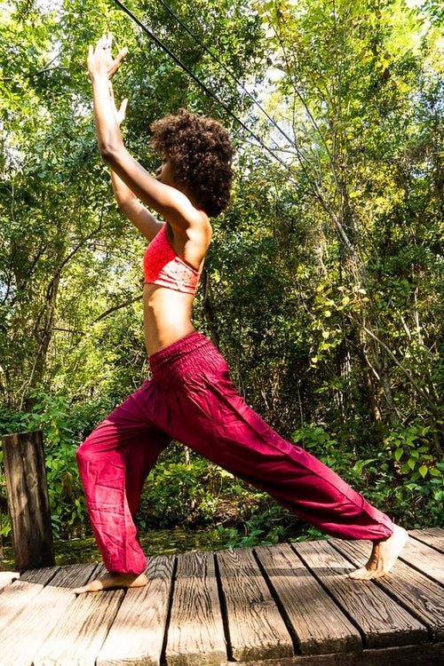 Fontaine™ | Gaïa – Pantalon sarouel bordeaux esprit bohème