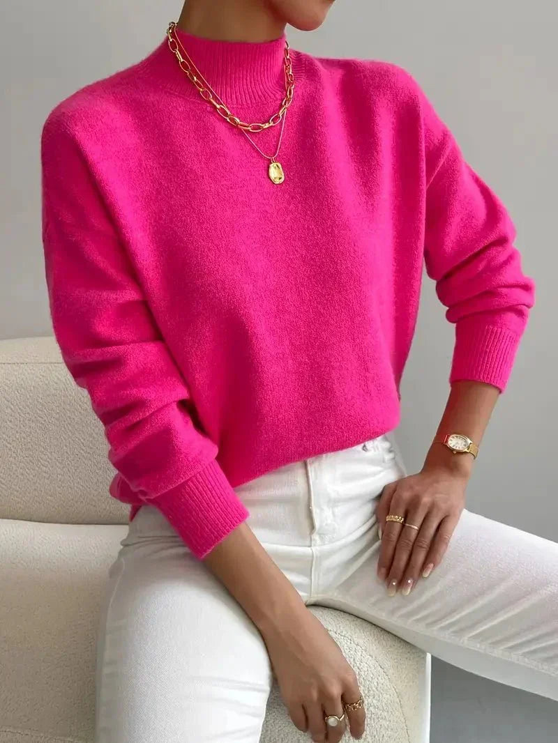 FONTAINE | Pull Col Montant Doux Christine