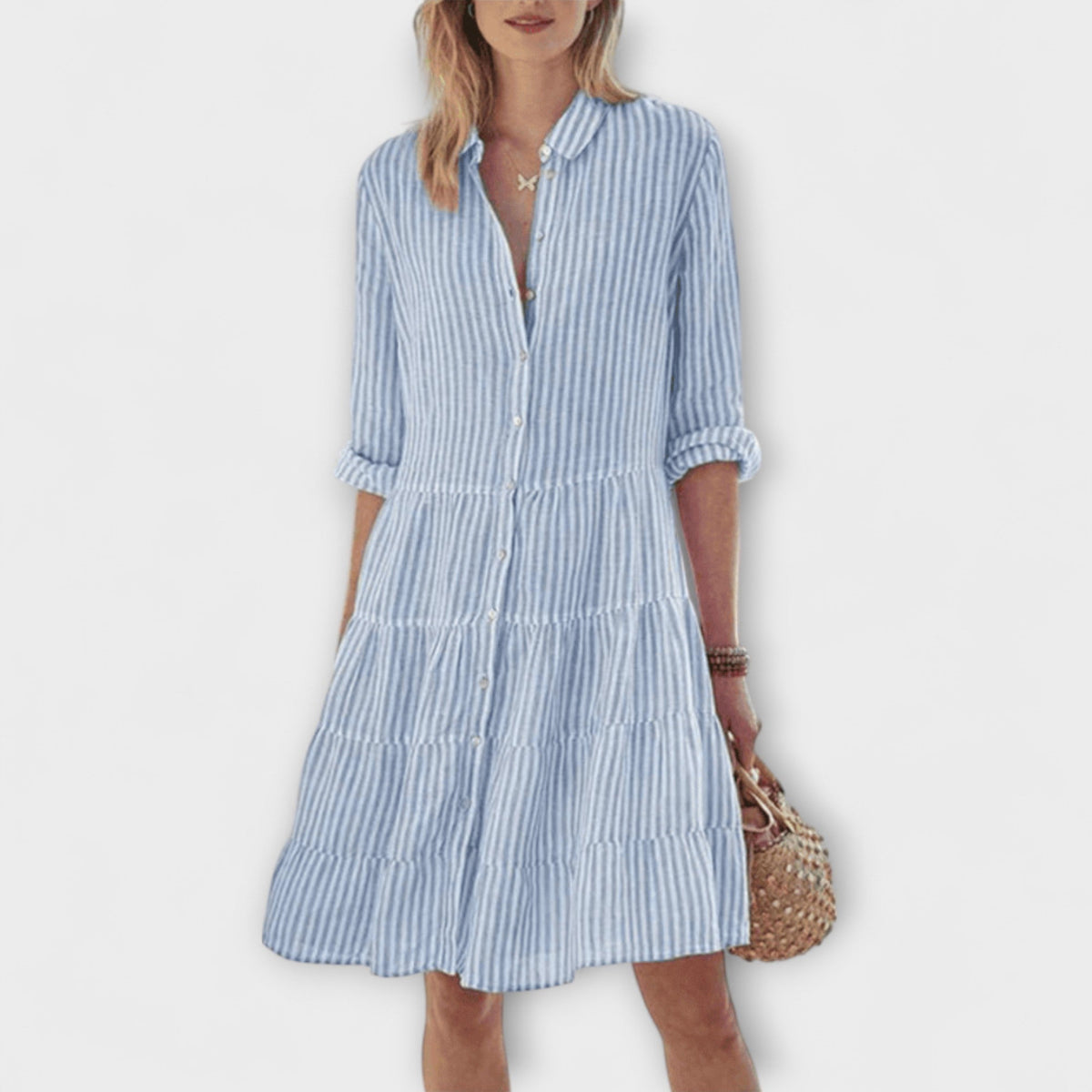 Fontaine™ | Nadie – Robe rayée aérée