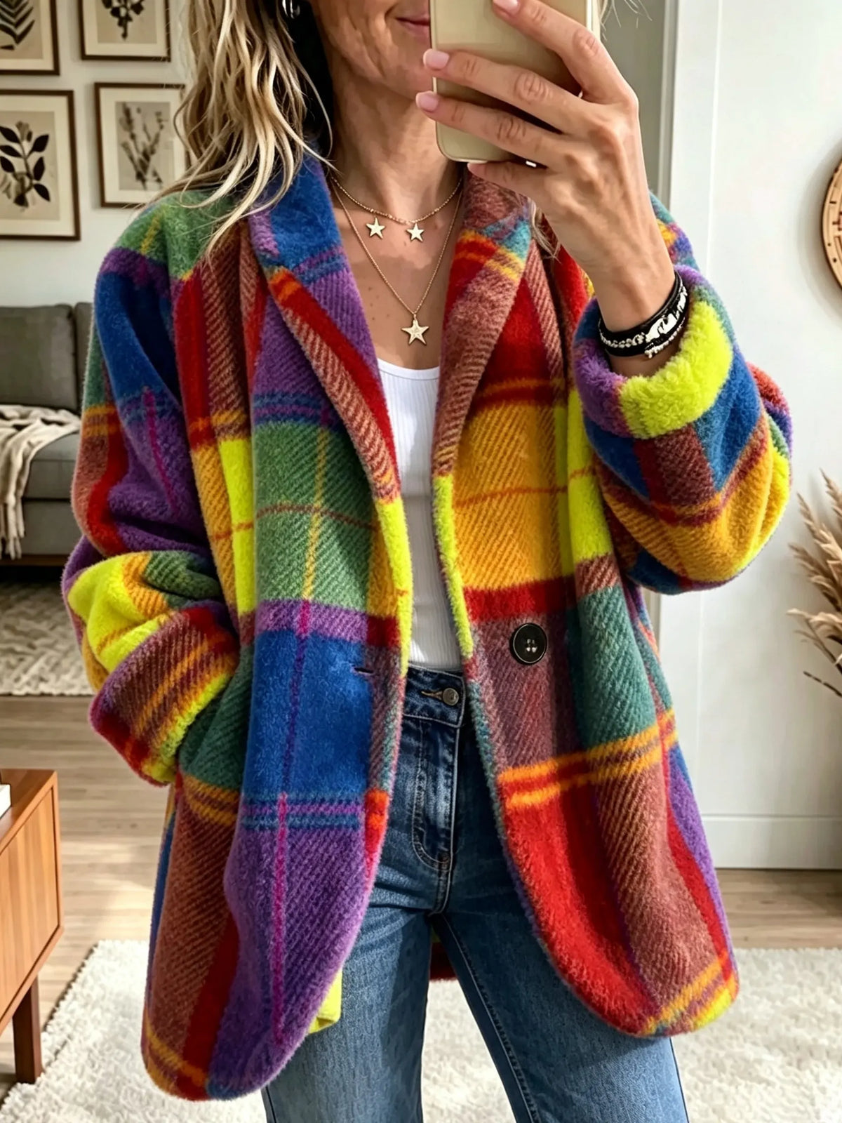 Arka | Manteau à carreaux multicolore