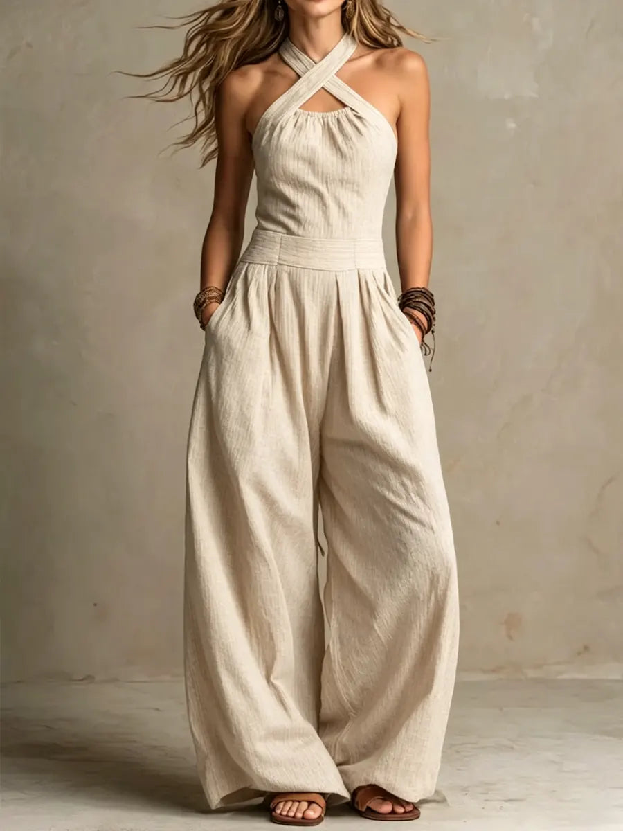 Bianca · Elegant Cross-Front Jumpsuit