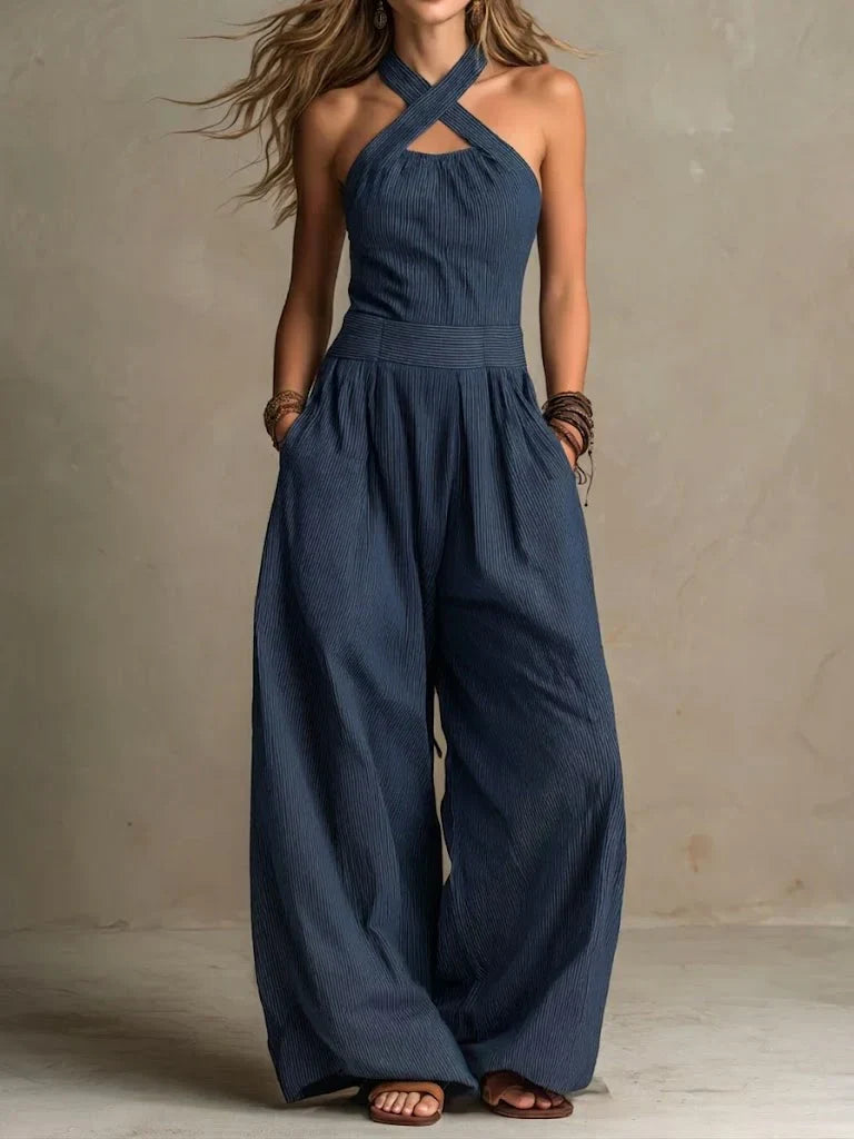 Bianca · Elegant Cross-Front Jumpsuit