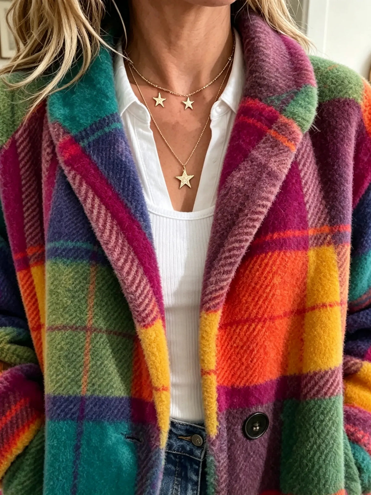 Arka | Manteau à carreaux multicolore