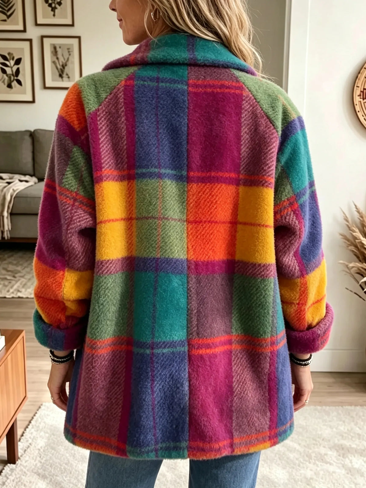 Arka | Manteau à carreaux multicolore