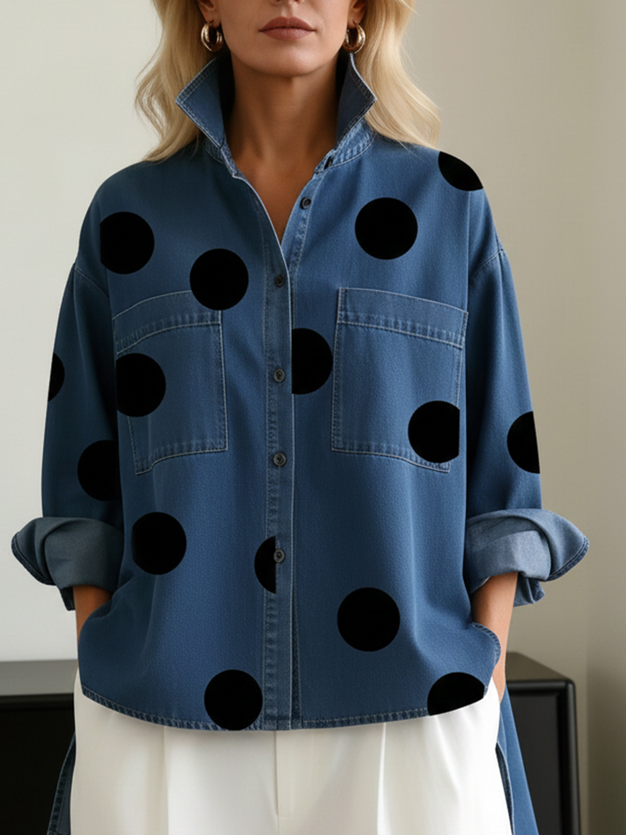 Peggy™ — Chemise oversize à pois