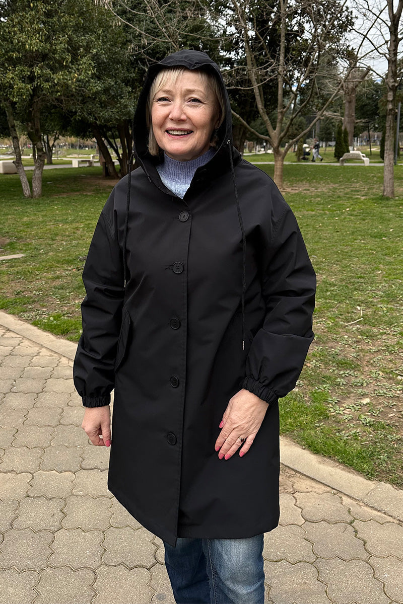 Rachel™ - Water-Resistant Oversized Hooded Windbreaker