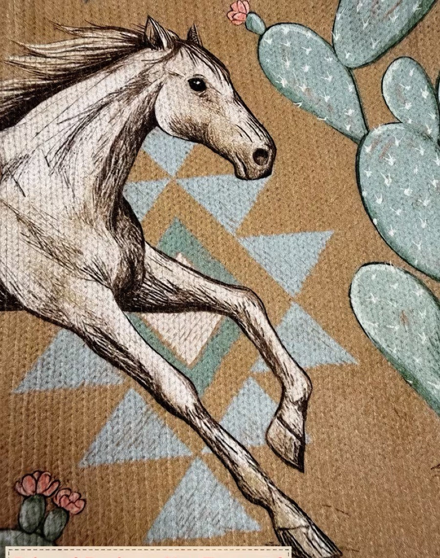 Perpetua™ | Cardigan zippé chevaux du désert et cactus