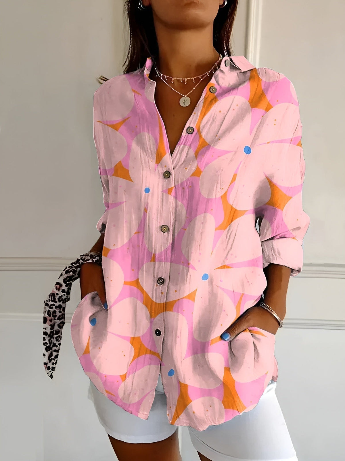 Roseanne™ Floral Breeze Button-Up Shirt