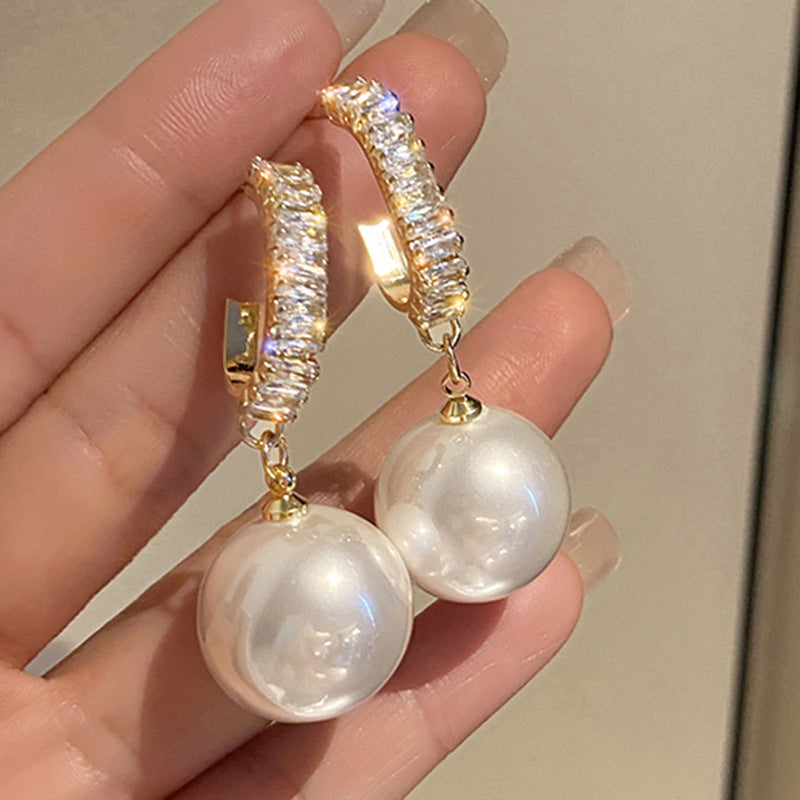 Tifany™ Gold Plated Handmade Natural Pearl Dangle Earrings