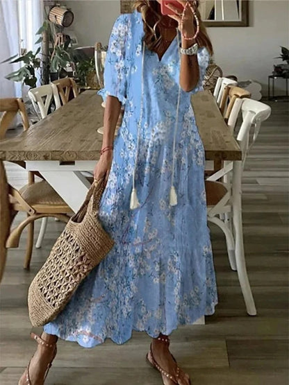 Fontaine™ | Michaela – Robe boho avec couverture du ventre