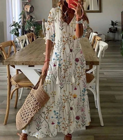 Fontaine™ | Michaela – Robe boho avec couverture du ventre
