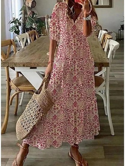 Fontaine™ | Luna – Robe midi bohème et décontractée