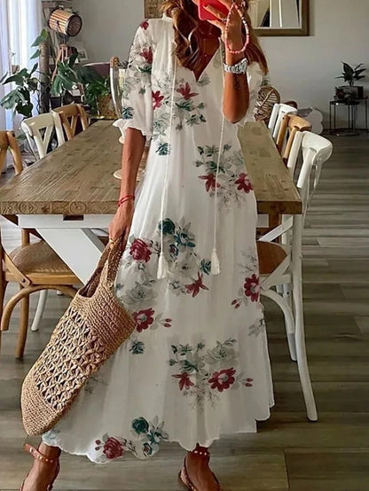 Fontaine™ | Michaela – Robe boho avec couverture du ventre