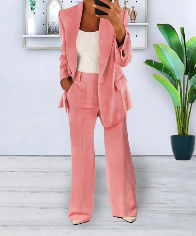 Fontaine™ | Rosa – Tailleur rose vibrant deux pièces