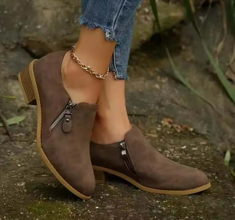 Eleanor™ Orthopedic Zip-Up Ankle Boots