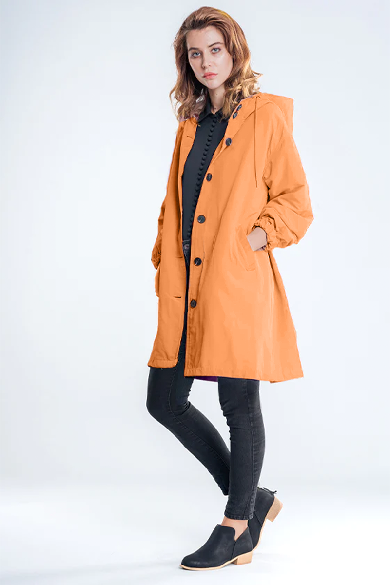 Rachel™ Water-Resistant Oversized Hooded Windbreaker