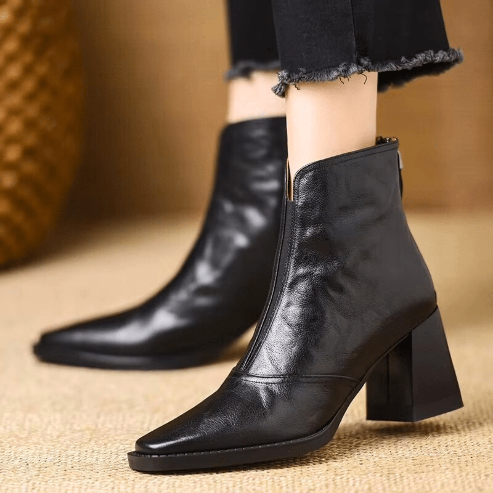 FONTAINE | Bottines Élégantes à Talon Moyen