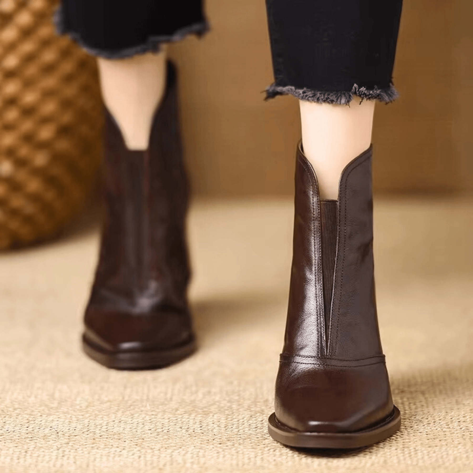 FONTAINE | Bottines Élégantes à Talon Moyen
