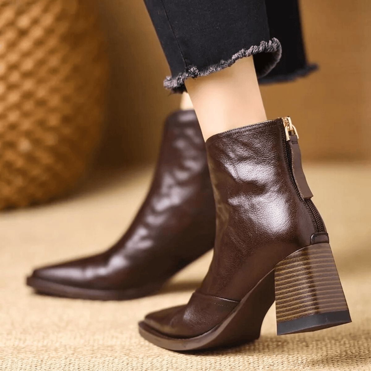 FONTAINE | Bottines Élégantes à Talon Moyen