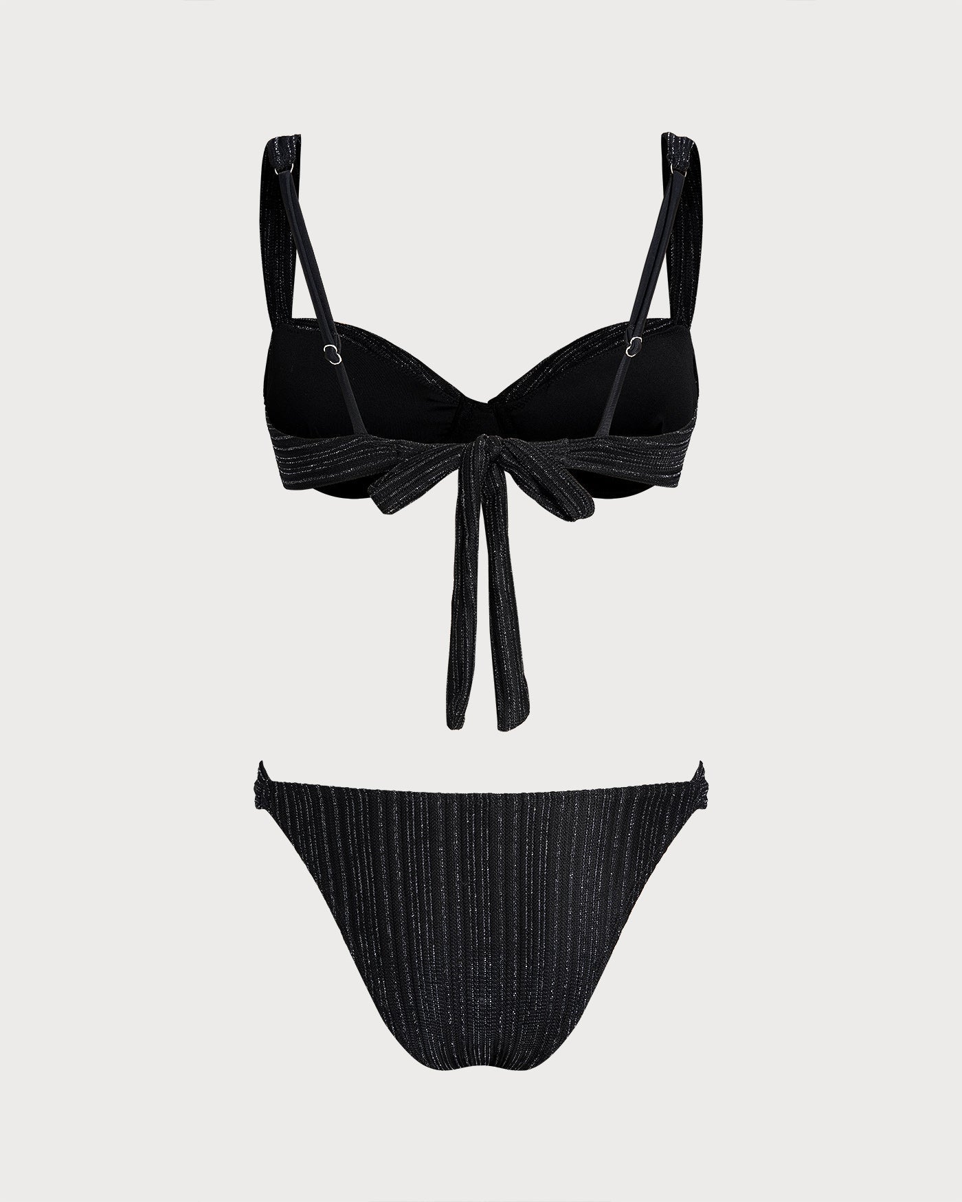 Fontaine™ | Noémie – Bikini noir à sequins avec armatures