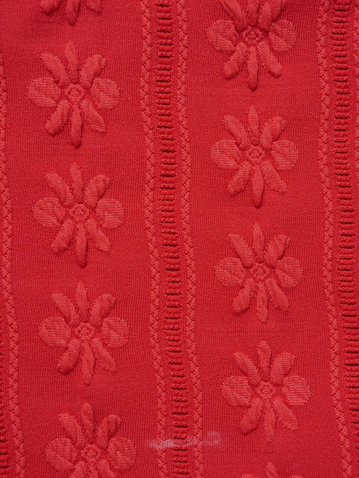 Fontaine™ | Garance – Bikini rouge en jacquard à nouer au cou